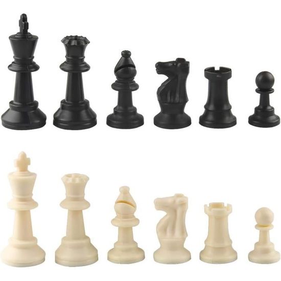 VGEBY Pièces d'échecs Jeu D'échecs International en Plastique lesté VGEBY Pièces d'échecs Jeu D'échecs International en Plastique lesté