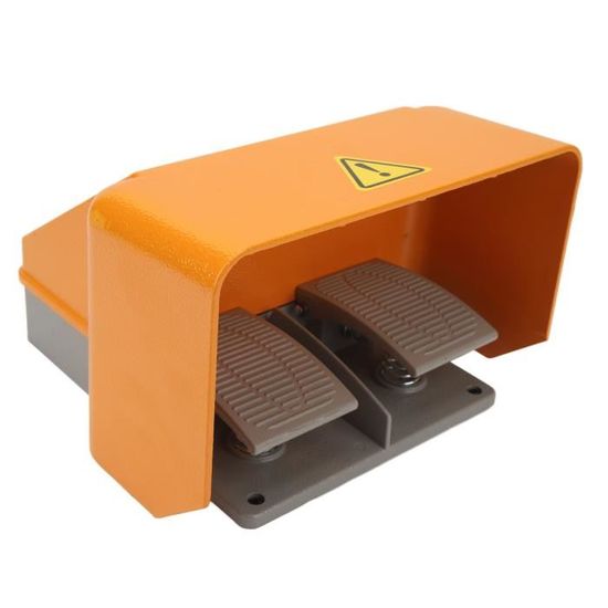 Interrupteur à Pédale Industriel 250V 15A - Marche Momentanée, Boîtier Aluminium Vert