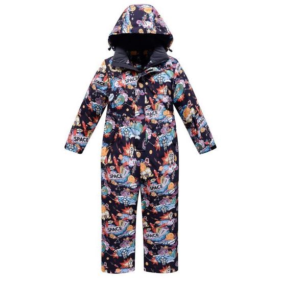 Combinaison De Ski Enfant Owntop - Imperméable Et Coupe-vent - Chaude Jusqu'à -10°C - Capuche Amovible - Taille 98-128 Cm