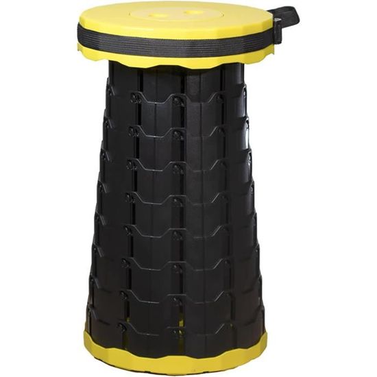 Tabouret Pliant Portable Siège Télescopique Réglable En Hauteur Chaise De Camping Charge Max 150kg Bleu 90567869