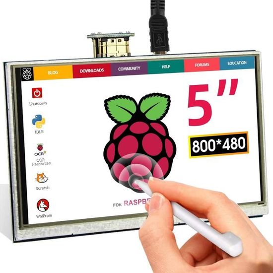Écran Tactile 5 Pour Raspberry Pi 4, Écran Tactile Tft Lcd