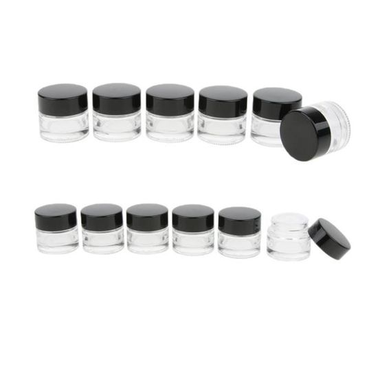 Pots En Verre Ambré 30 Ml - 6 Pièces Avec Couvercles Or - Récipients Cosmétiques Vides Réutilisables