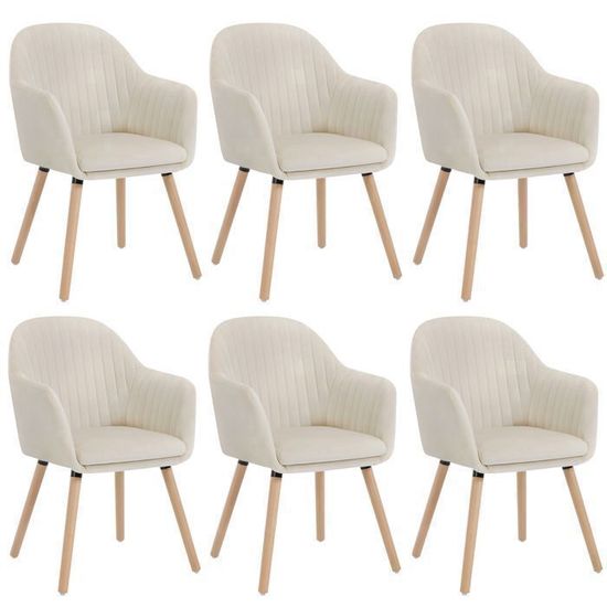 WOLTU Lot de 4 Chaises de Salle /à Manger Assise rembourr/ée en Velours Pieds en m/étal,Chaise de Cuisine Gris Clair BH212hgr-4