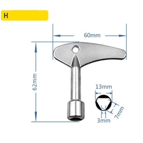 Asta A p5ts triangulaire clé pour poteaux M5 – M12 5 pièces