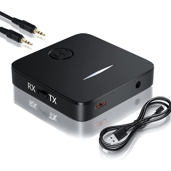 Bluetooth 5.0 Émetteur Et Récepteur Aptx Hd 3.5mm Jack Adaptateur