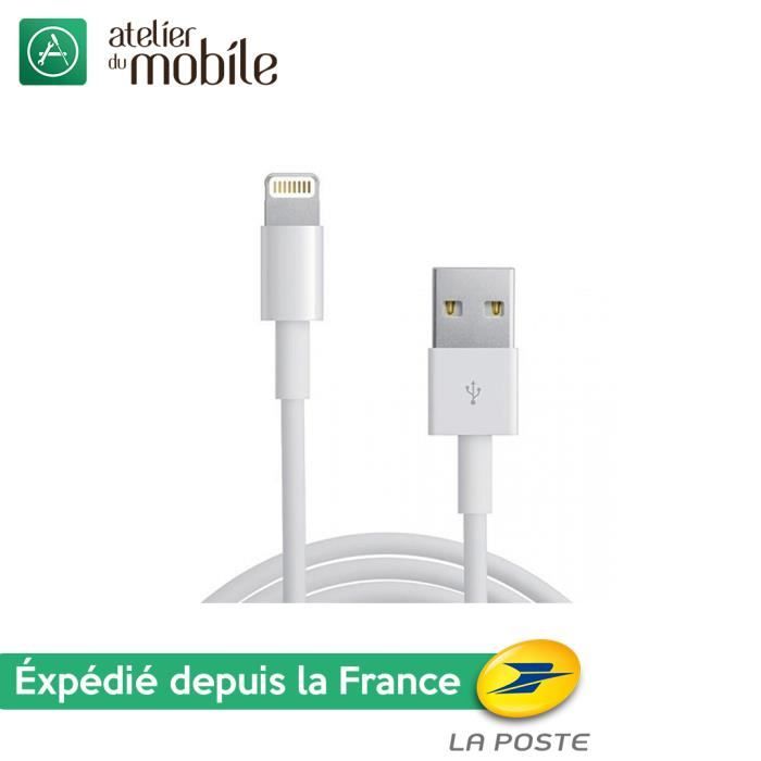 ATELIER DU MOBILE® Câble de recharge lightning vers usb pour iPhone 5S