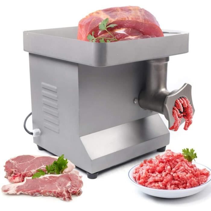 850W Hachoir à viande électrique 250 kg / h Magasin professionnel en acier inoxydable