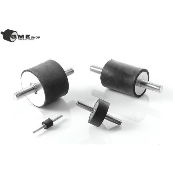 Silent Bloc universel Male x Male Ø20X20 M6X15 (Lot de 4)