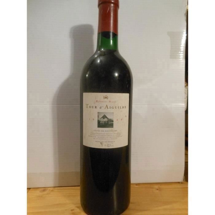 côtes de castillon tour d'aiguilhe rouge 1989 - bordeaux france