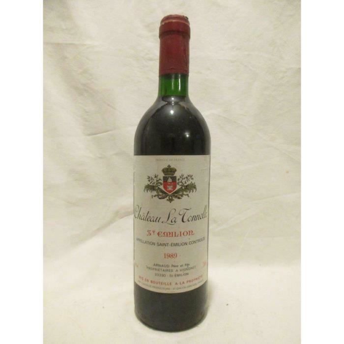 saint-émilion château la tonnelle rouge 1989 - bordeaux france