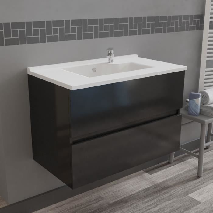 Caisson simple vasque ROSALY 70 - Gris brillant
