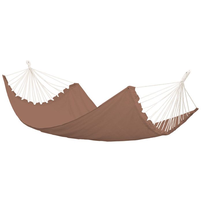 Hamac XXL pour deux personnes 400x160cm - Jusqu'à 150 kg - 100% coton - Hamacs Amanka plus de monde ensemble - couleur marron