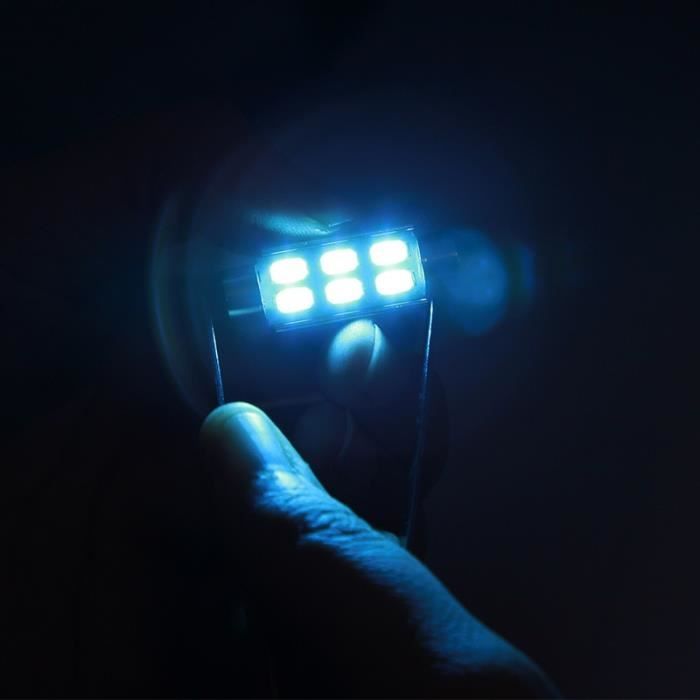 Bleu de Crésol 31mm -Guirlande lumineuse pour intérieur de voiture, 1 pièce, CANBUS 31mm 36mm 39mm 41mm, C5W sans erreur 5630 6 smd,