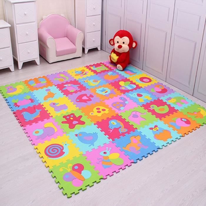 Tapis d'éveil,9 pièces-ensemble EVA mousse bébé tapis de jeu couture ramper tapis enfant Kruipen tapis assemblé Animal tapis Puzzle