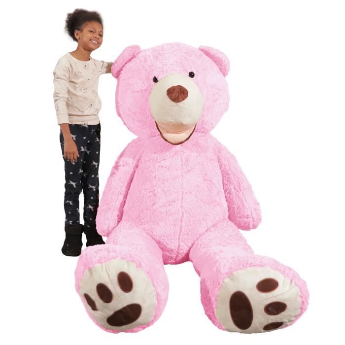 Banabear rose 260cm, Nounours géant Peluche ours teddy bear Ourson immense idéal pour cadeaux et anniversaire