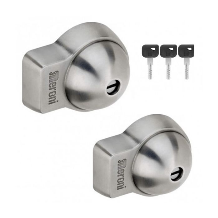 Lot de 2 serrures antivols/cadenas Meroni UFO+ pour véhicules utilitaires - Fermeture automatique