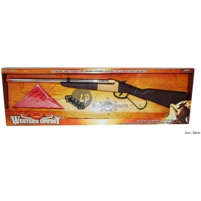 set fusil de cowboy 61cm et accessoires