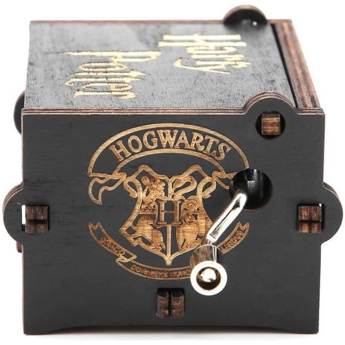 Boîte mécanique à musique à manivelle en bois Cadeau musical pour anniversaire-fête Décor pour chambre(Harry Potter) HB057
