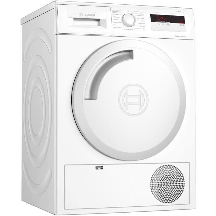 Sèche-linge pompe à chaleur BOSCH WTH83003FF SER4 - 8 kg - Classe A+ - Blanc