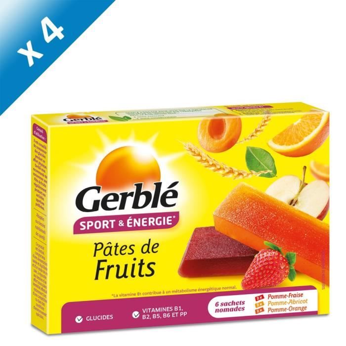 [LOT DE 4] GERBLE Pâtes de fruits - 162 g