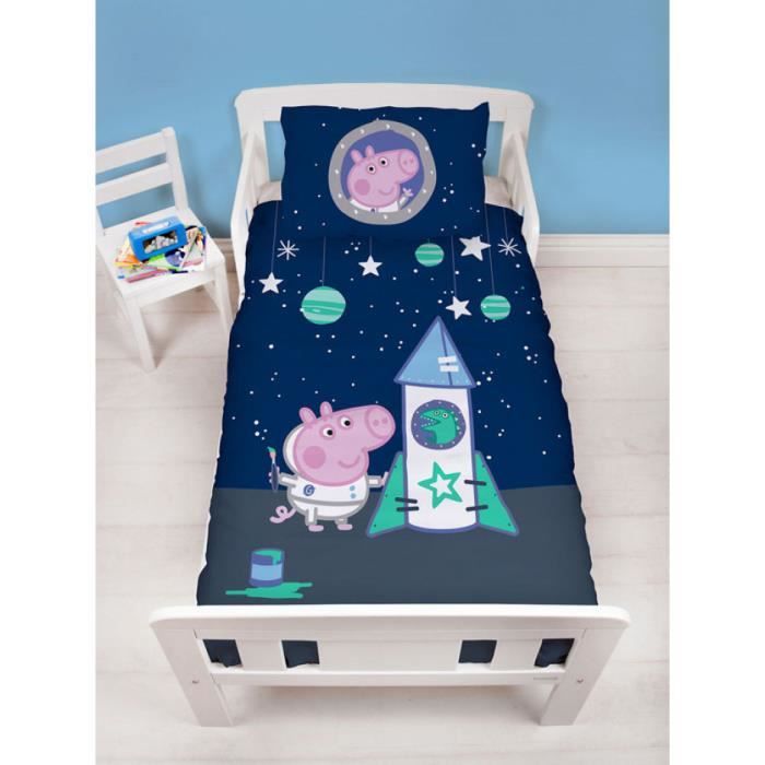 Peppa Pig George Boom Junior - Ensemble de housse de couette pour tout-petits