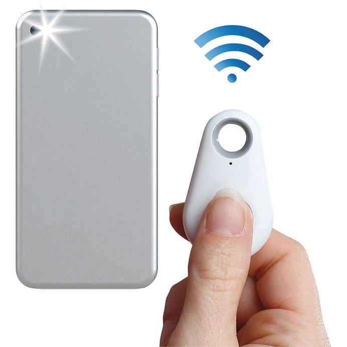 Porte clé localisateur d'objets blanc