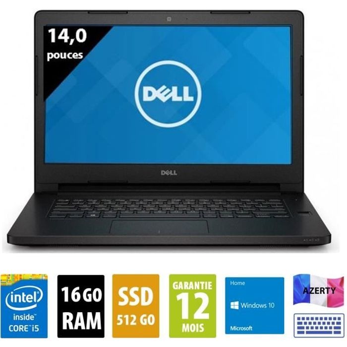 Dell Latitude E5470 14 pouces Core i5 6300U 16Go RAM 512Go SSD WXGA W10H