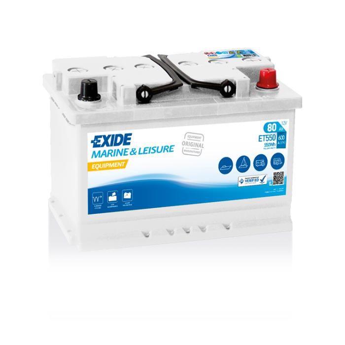 Exide - Batterie plomb ouvert EXIDE Equipment ET550 (550Wh) 12V 80Ah Auto