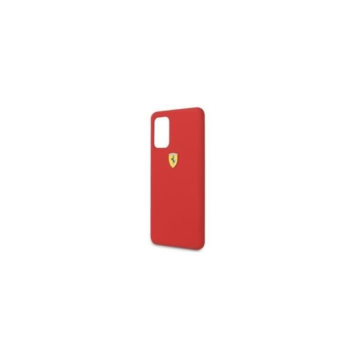 Coque pour Samsung S20 ultra G988 logo Ferrari silicone rouge