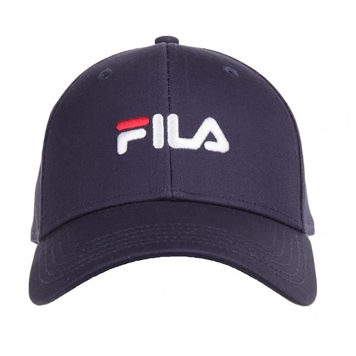 Casquette Fila 6 Panel Cap Strap Back Linear Logo Bleu