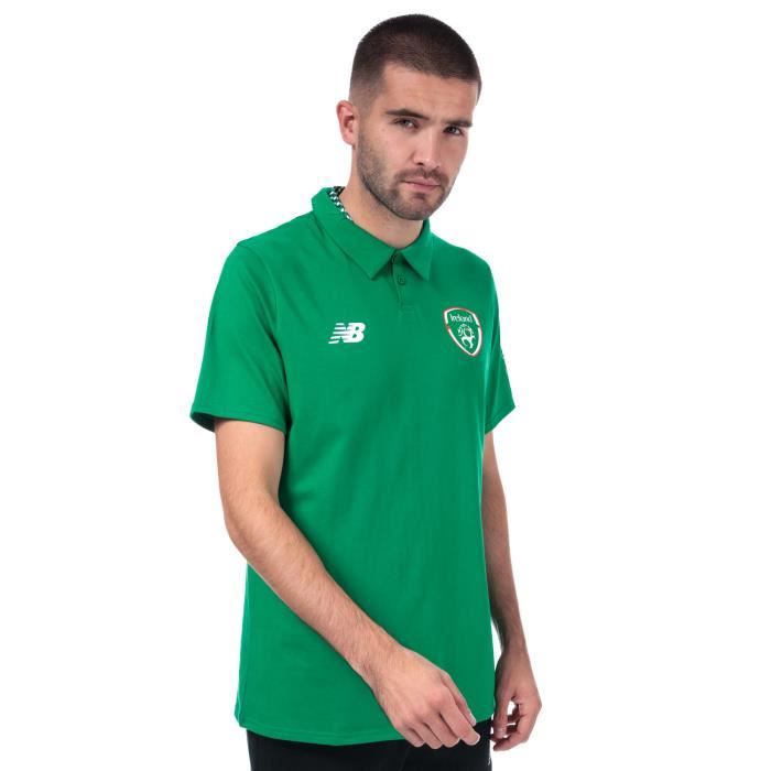 New Balance Polo ROI 17/18 Players Football Vert Blanc Homme