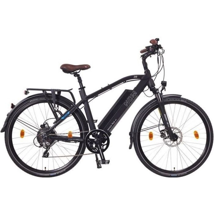 Vélo Electrique Trekking 28'' NCM Venice Plus, Batterie 48V 16Ah, 8 vitesses, Noir
