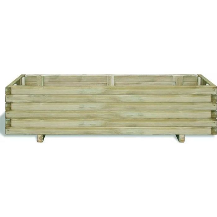 Jardinière rectangulaire 120 x 40 x 30 cm Bois FSC