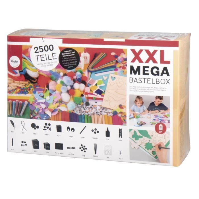 XXL-Méga-boîte de bricolage, 2.500pièces, boîte