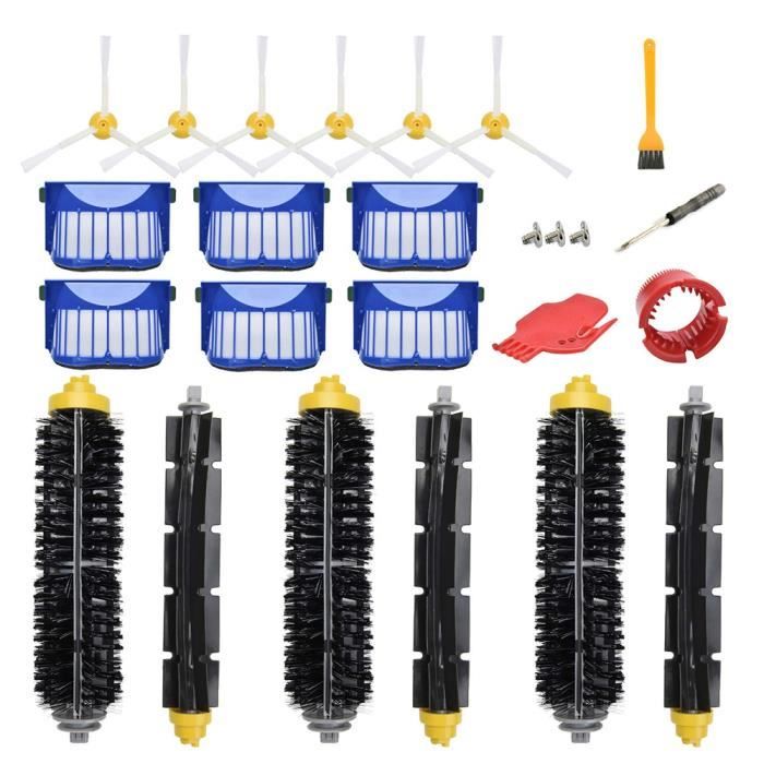 Replacement Kit D'accessoires Pour Irobot Roomba SÉRie 600 690 680 660 651 650 (Pour 645 655) SÉRie 500 595 585 564 552,6 Filtre, 6