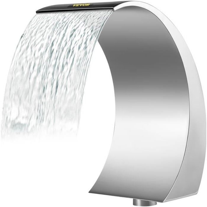 Fontaine Lame d'Eau de Piscine - VEVOR - en Acier Inoxydable - 30x60cm Bassin Jardin