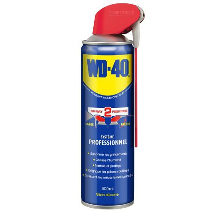 WD-40 Produit Multifonction Spray Double Position aérosol - 500 ml