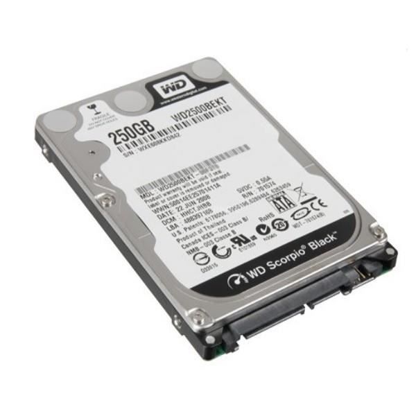 Disque Dur 250Go SATA 2.5- WESTERN DIGITAL Scorpio Black WD2500BEKT 7200RPM 16Mo