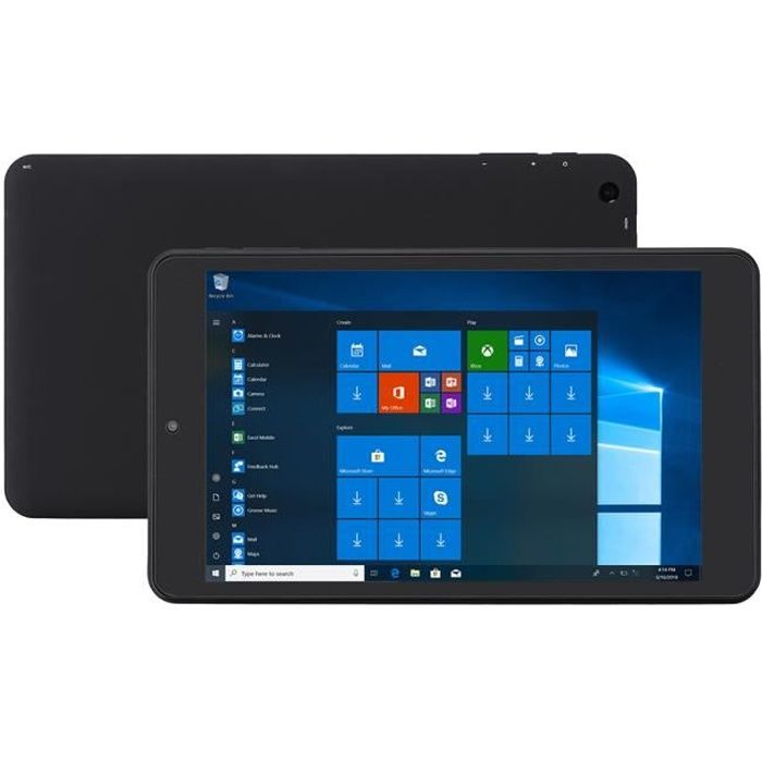 Tablette Windows 10 PC Tactile 8 Pouces 2 Go + 32 Go Micro SD HDMI Wifi Bluetooth Noir