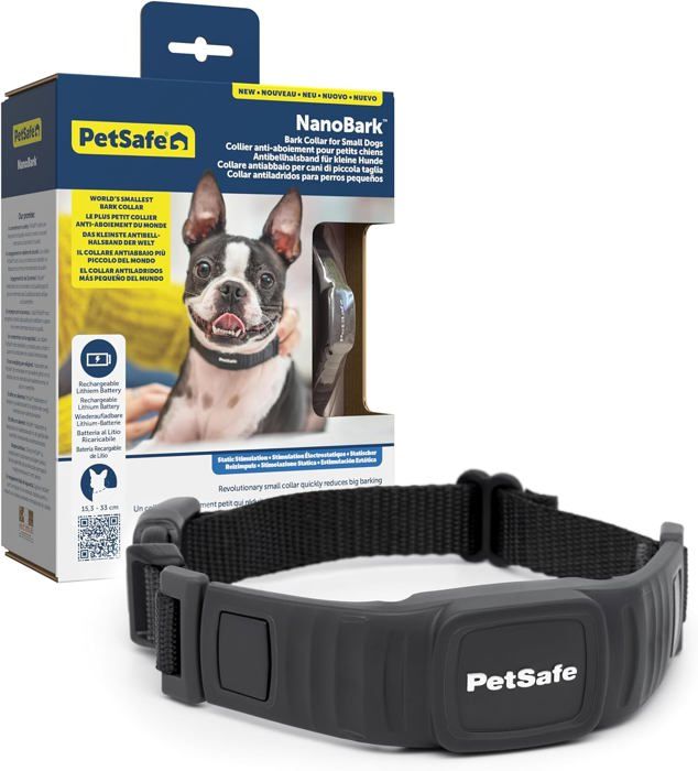 Meilleurs prix pour PetSafe Collier Anti-aboiement NanoBark Ultra-Compact et Rechargeable pour Les Chiens de Petite et Moyenne Taille, étanche et