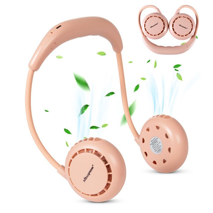 Ventilateur De Cou Suspendu Sans Feuilles Portable USBVentilateur De Cou Suspendu Portable3 VitessesBatterie 2000mAhSilencieux - Mbuynow