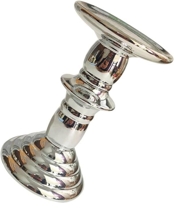Lot De 2 Bougeoirs En Céramique Vintage Rose - Avec Poignée - Pour Décoration De Table, Mariage, Salon - 7