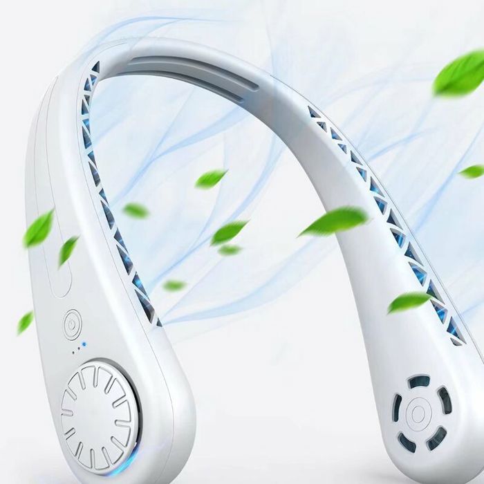 Ventilateur Portable de Cou USB Mains Libres Mini Ventilateur Silencieux Rechargeable Flux dAir 360 couleurs multiples YYV