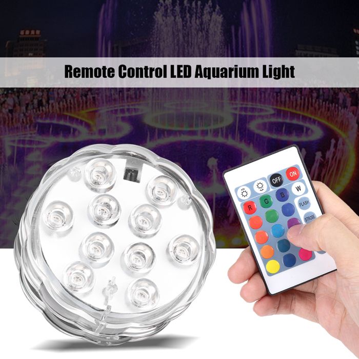 Meilleurs prix pour Lumière LED submersible et étanche à télécommande pour aquarium, changement de couleur, décoration pour aquarium