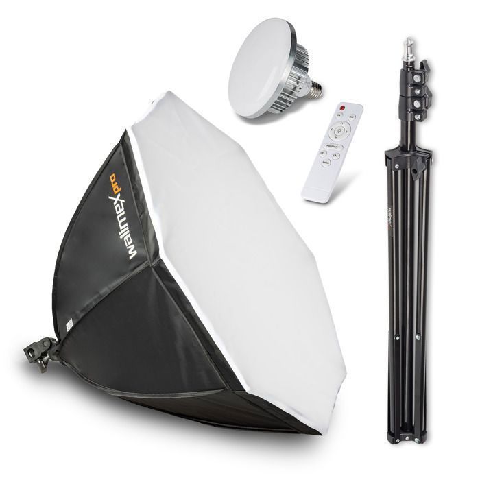 Softbox Striplight Walimex Pro 25x150 Cm – Con Diffusore Anteriore E Posteriore, Ruotabile 360°, Per Fotografia Di Prodotto E Persona