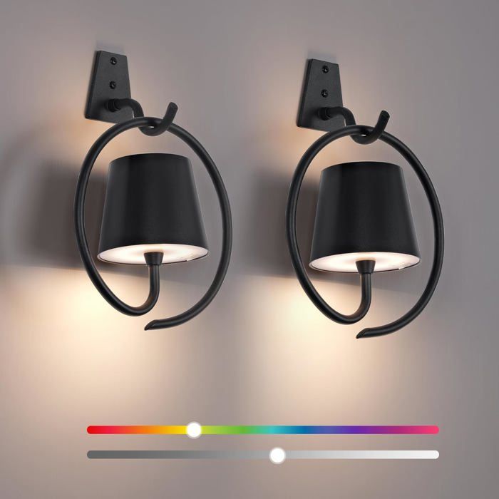 Lot De 4 Appliques Murales Intérieur à LED 12 W étanches IP65 Faisceau Angle Moderne Appliques Murales Blanc Froid 6000 K Pour Salon Chambre Noir 89775674