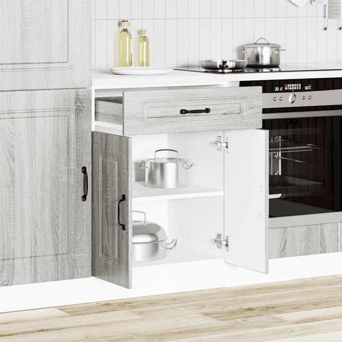 STAR - Buffet de cuisine/Armoire de cuisine Kalmar - stable et durable - sonoma gris bois dingénierie LL955