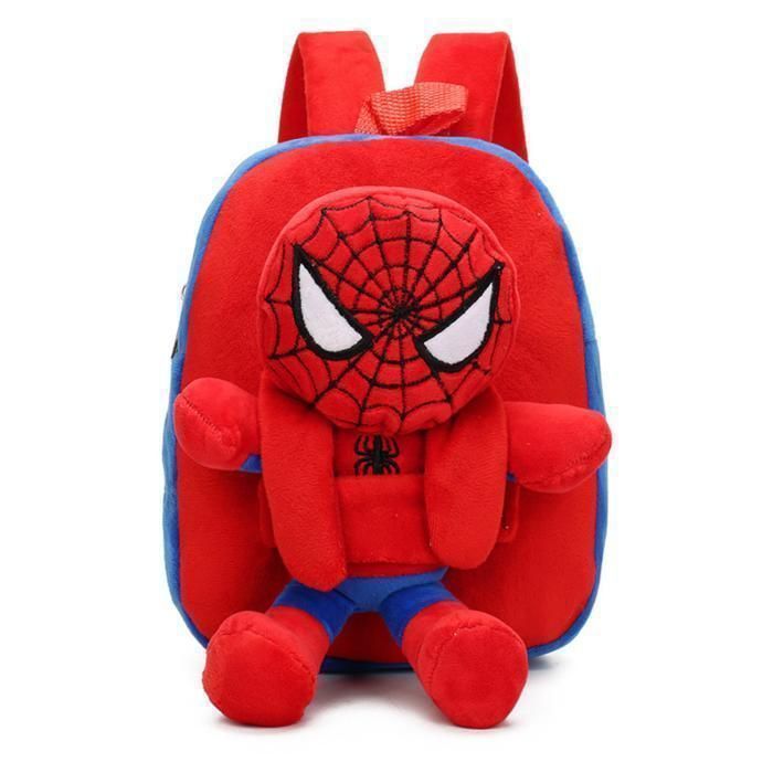 Sac à dos Enfant Spiderman Peluche Rouge & Bleu - Mignon Ultra Léger pour Maternelle & Loisirs