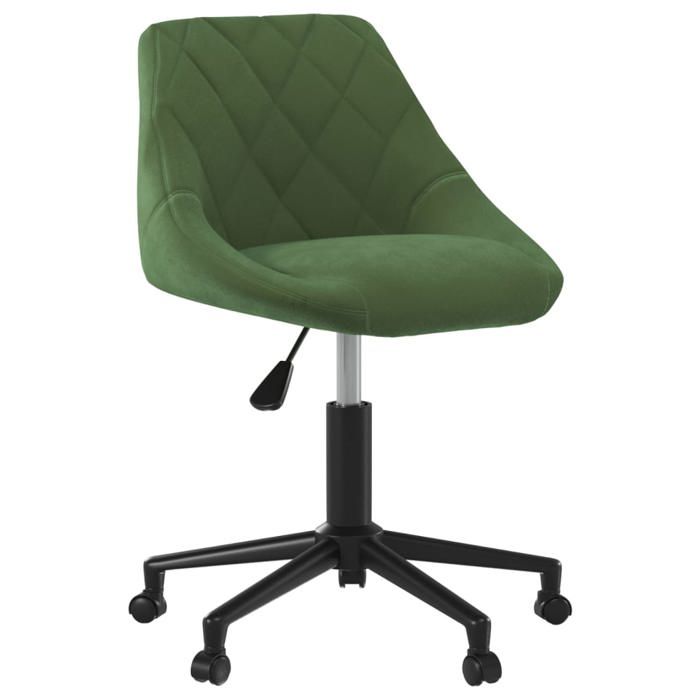 LVL - MEUBLE DE BUREAU - Chaise pivotante de bureau - design minimaliste - Vert foncé Velours - 5.9 kg LL183