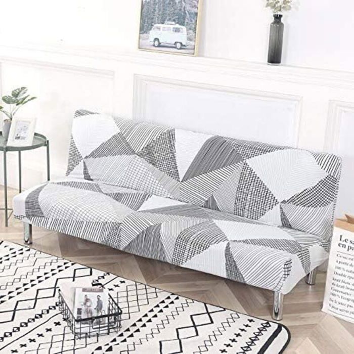 Housse canapé 3 places 190-210cm – extensible géométrique antidérapante Label